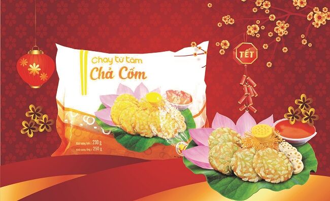 Chả cốm chay đông lạnh Đôi Đũa Vàng ngày tết