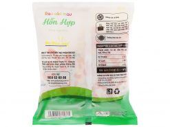 Mặt sau bao bì rau hỗn hợp