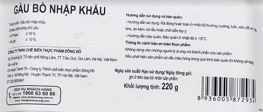 thông tin về gầu bò mỹ nhập khẩu thông tin về gầu bò mỹ nhập khẩu